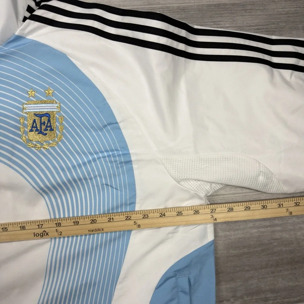 Adidas Argentina Soccer Logo Team Retro 2006 Top White Track Men's Large Jacket